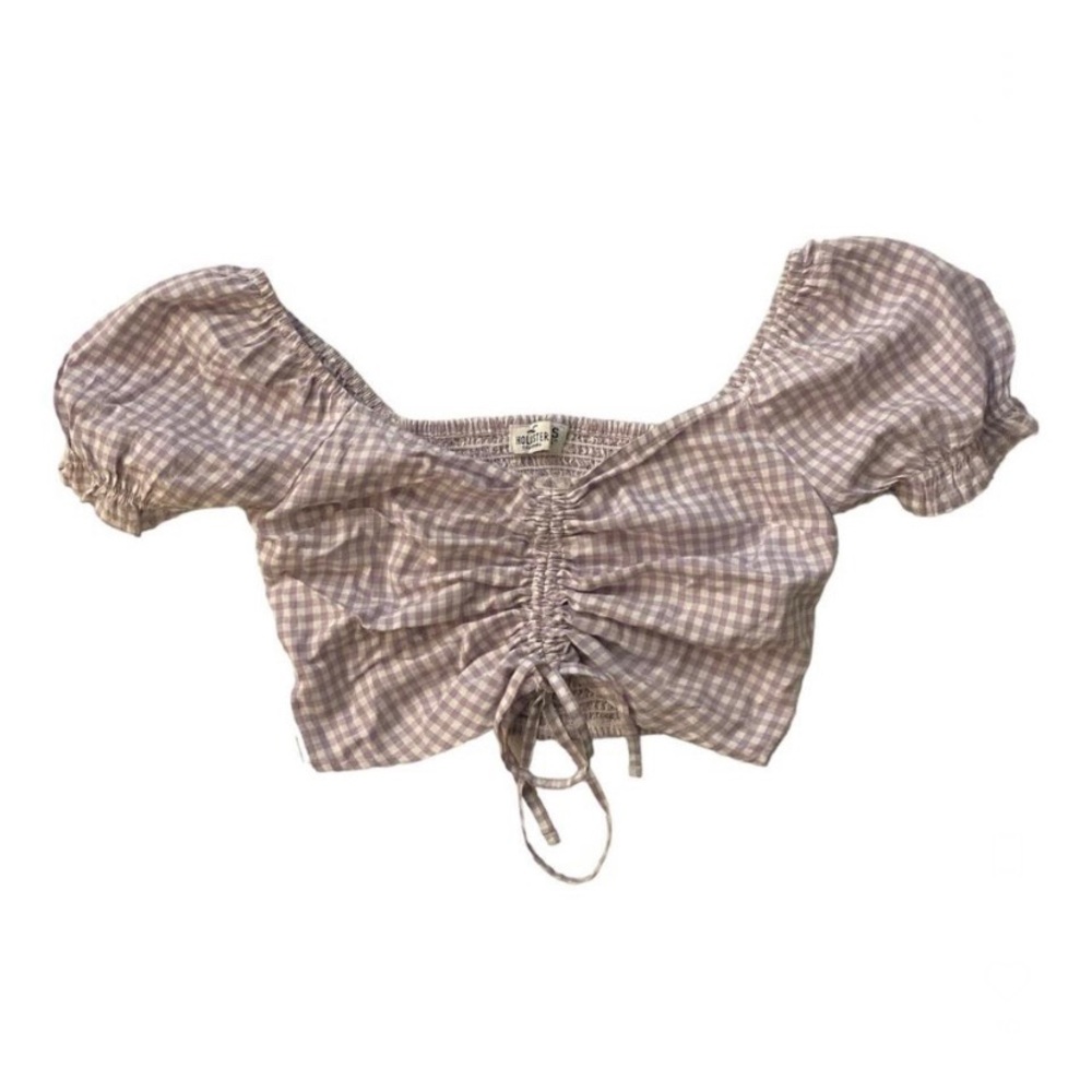 Hollister gingham crop top